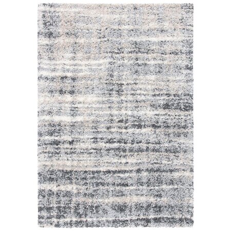 Safavieh 4 x 6 ft. Fontana Shag 800 Contemporary Rectangle Power Loomed Rug Gray & Ivory FNT856G-4